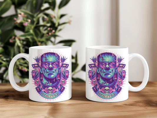 teetasse kafeetasse becher keramik skull skurill skelett Franekenstein