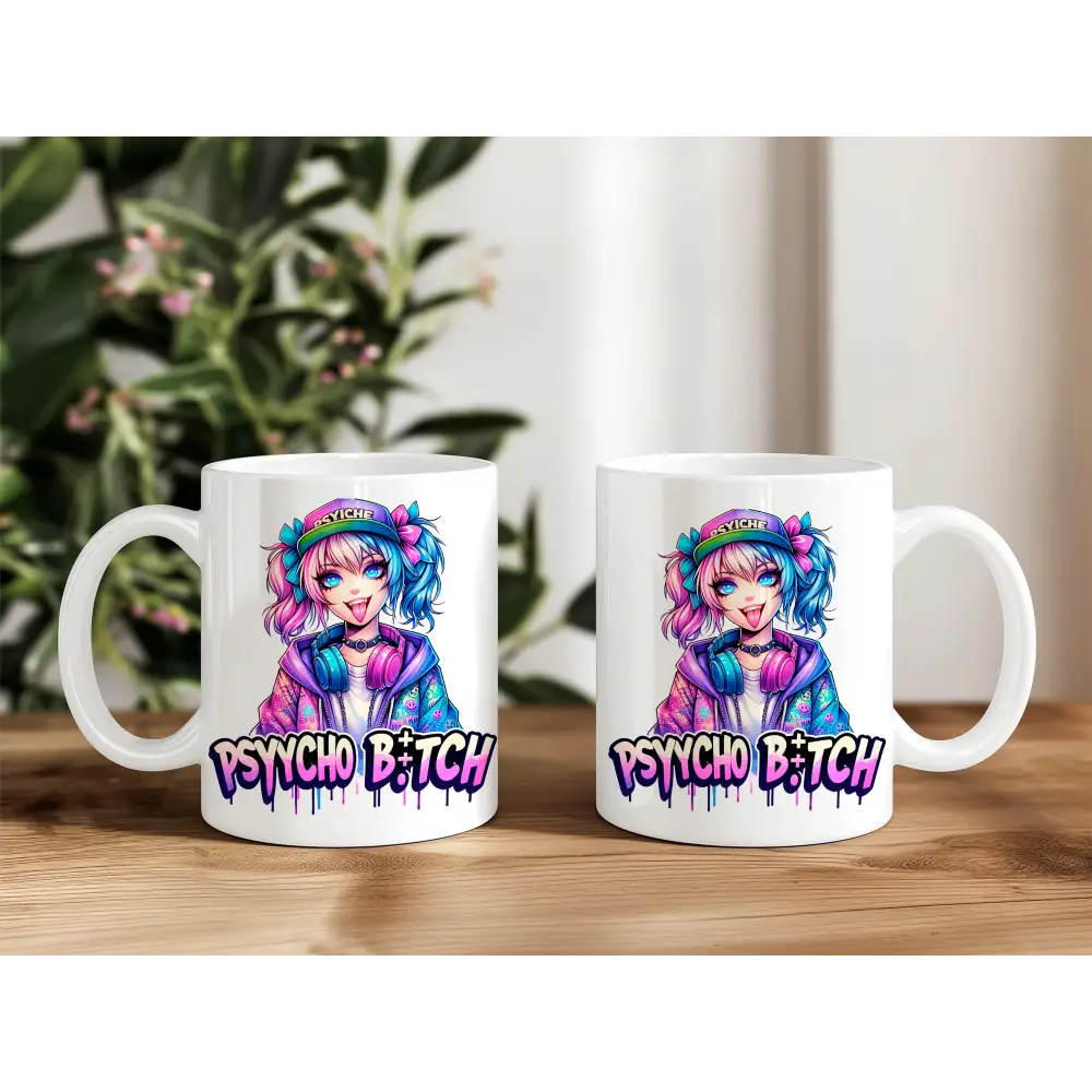 teetasse kafeetasse becher keramik gothik Anime psycho bitch