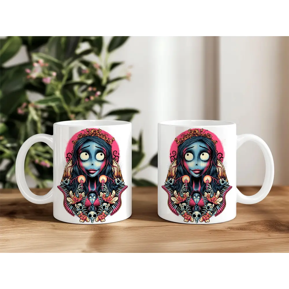 teetasse kafeetasse becher keramik skull skurill skelett corpes bride