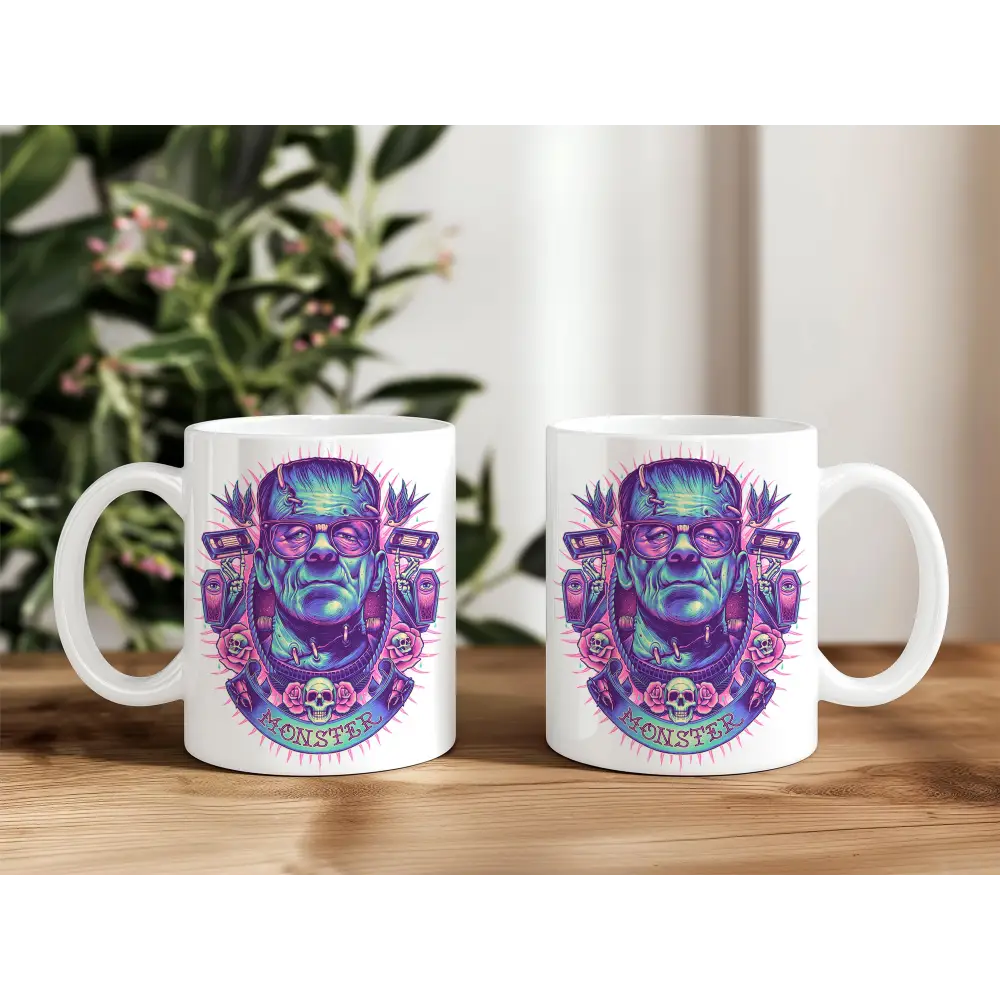 teetasse kafeetasse becher keramik skull skurill skelett Franekenstein