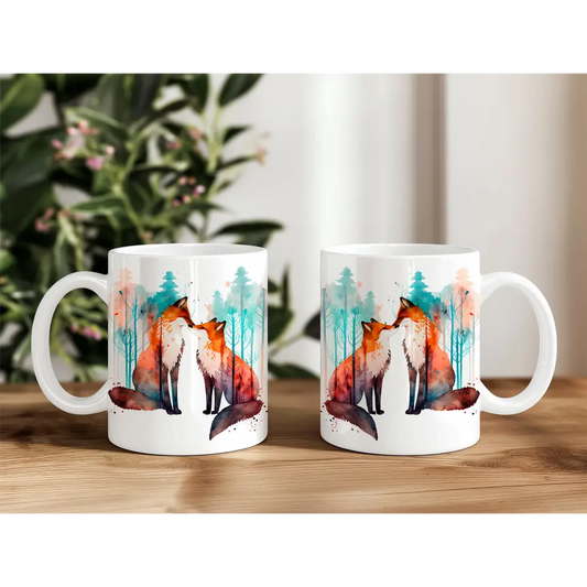 teetasse kafeetasse becher keramik fuchs