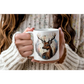 teetasse kafeetasse becher keramik hirsch