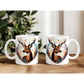 teetasse kafeetasse becher keramik hirsch