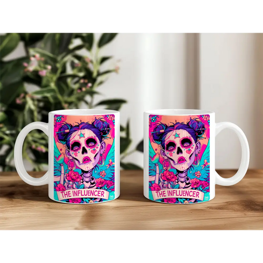 teetasse kafeetasse becher keramik skull skurill skelett the Influencer