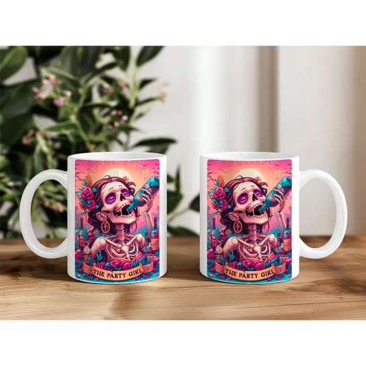 teetasse kafeetasse becher keramik skull skurill skelett the Party Girl