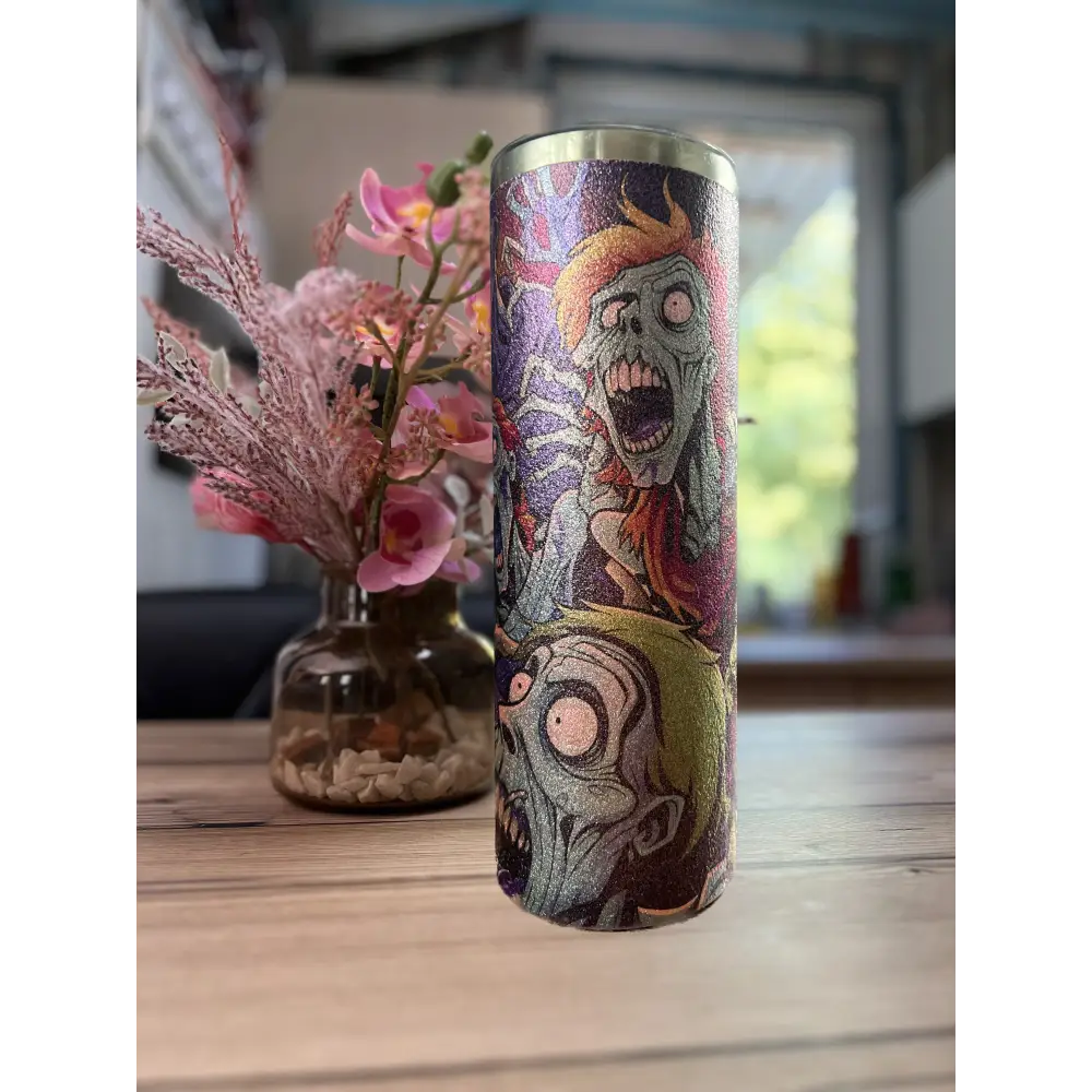 tumbler glitzer kaffeebecher teebecher horror monster