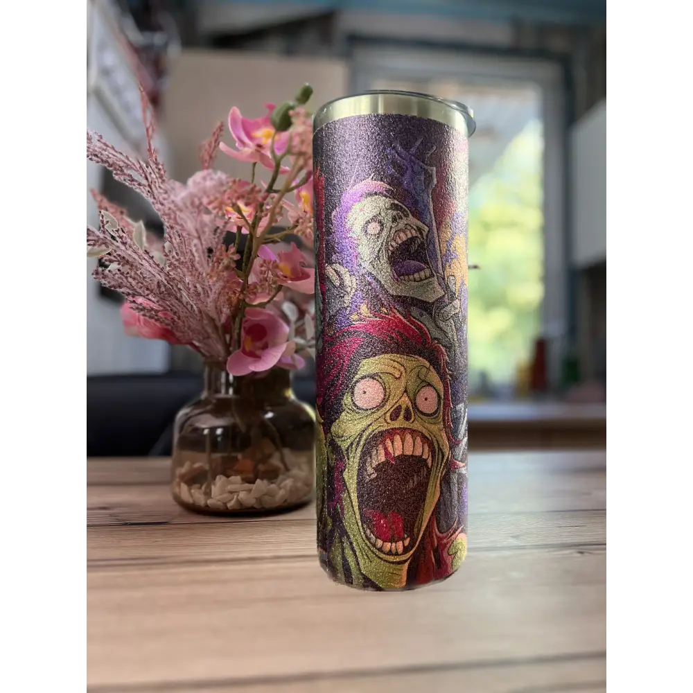 tumbler glitzer kaffeebecher teebecher horror monster