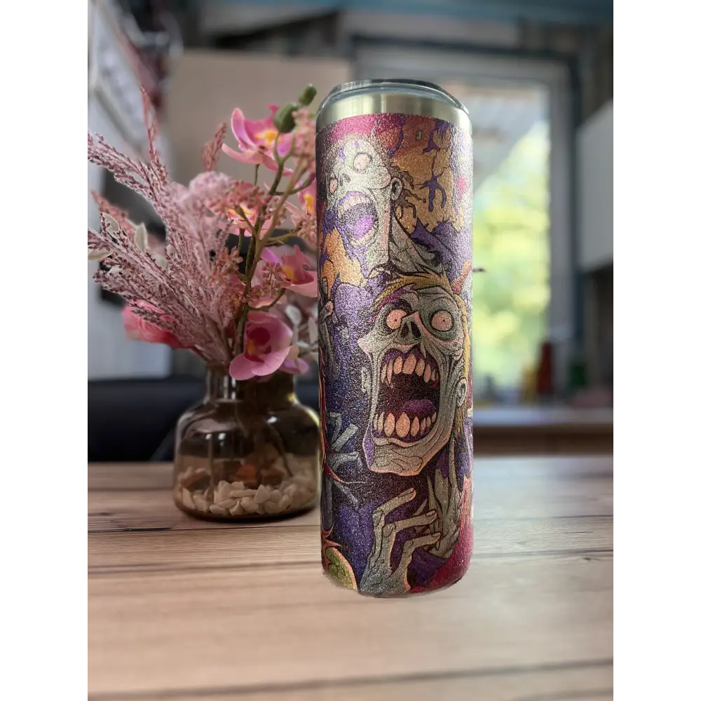 tumbler glitzer kaffeebecher teebecher horror monster