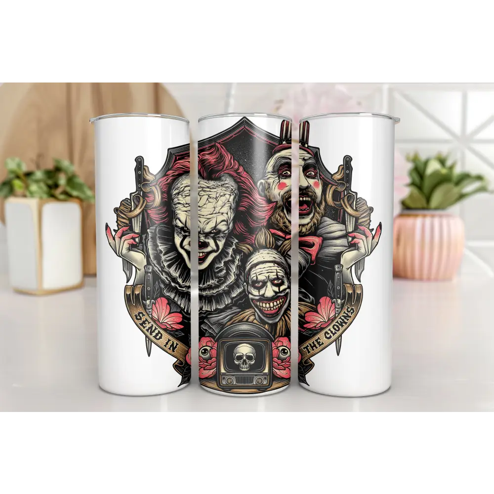 <tumbler coffee to go kaffeebecher tee becher horror horror clowns pennywise captain spaulding