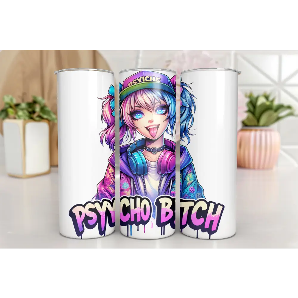 <tumbler coffee to go kaffeebecher tee becher horror Psycho Bitch Anime 