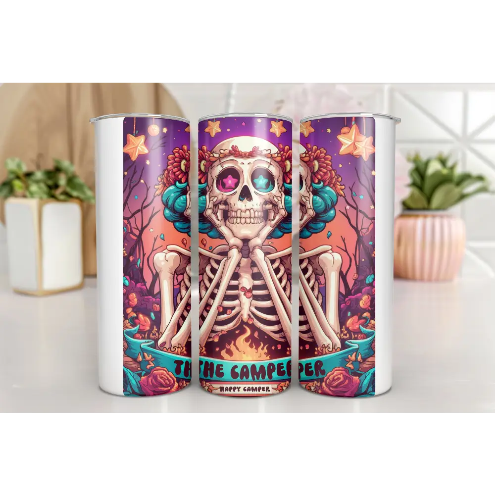 <tumbler coffee to go kaffeebecher tee becher horror the camper Totenkopf Skurill