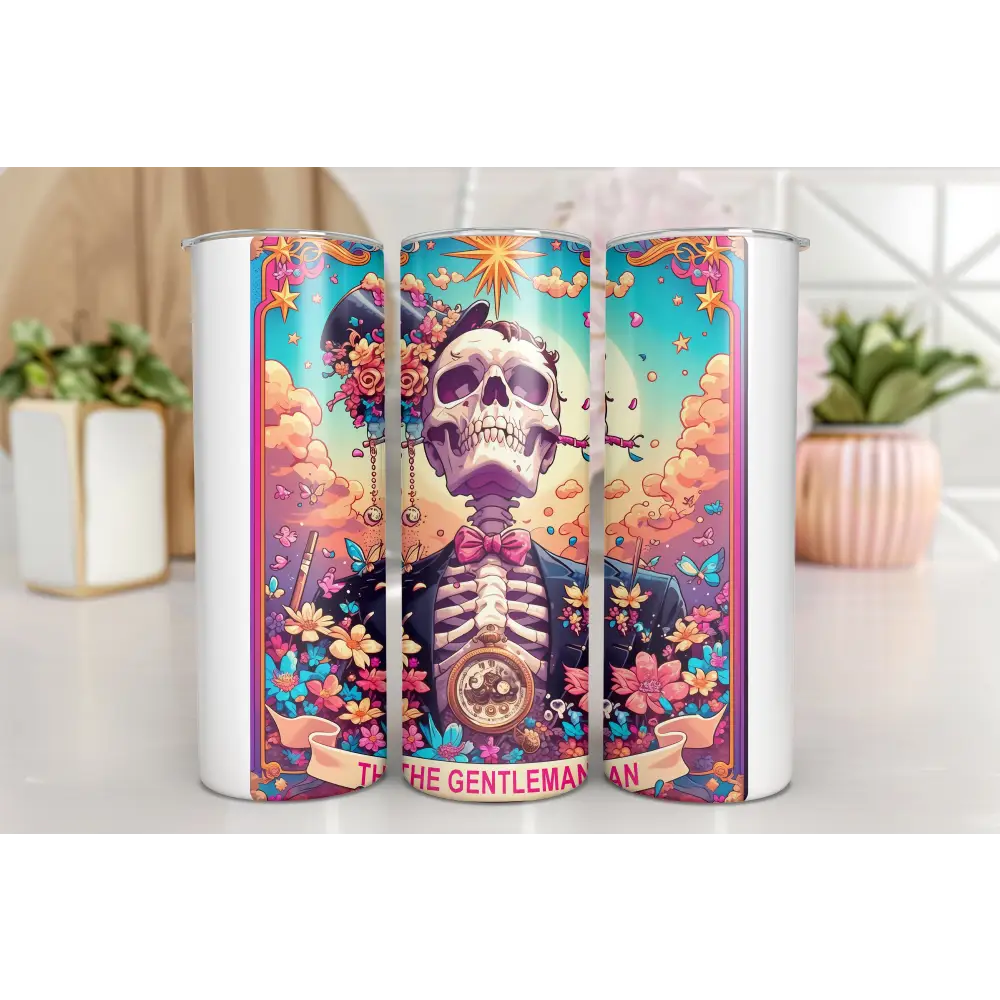 <tumbler coffee to go kaffeebecher tee becher horror gentleman Skull Totenkopf Skurill