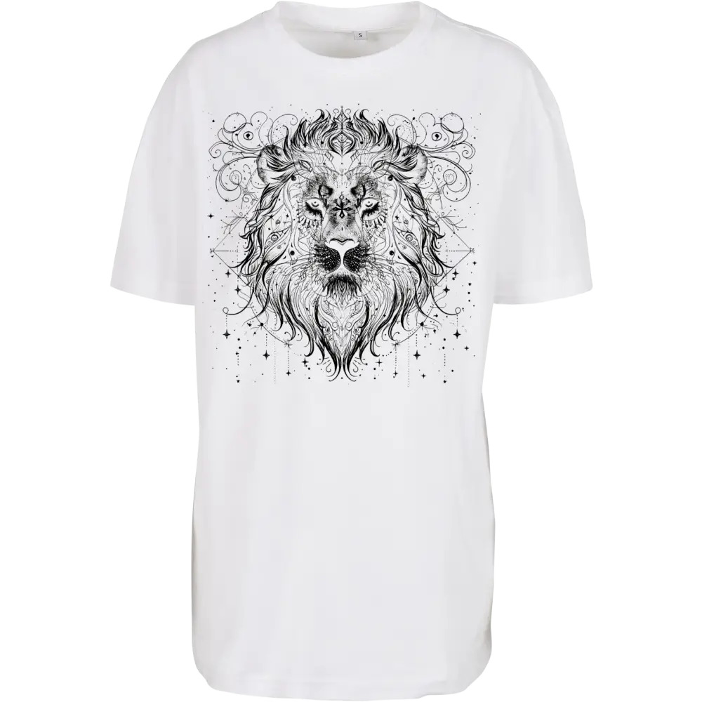 Lion  oversized shirt Siebdruck screenprint gothik gothic personalisiert schwarz weißAries oversized shirt Siebdruck screenprint gothik gothic personalisiert schwarz weiß