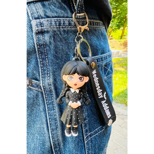 schlüsselanhänger keychain adams family wednesday