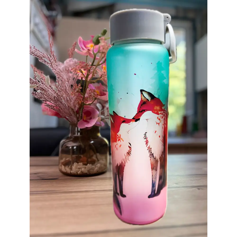 Trinkflasche Glas Fuchs personalisierbar