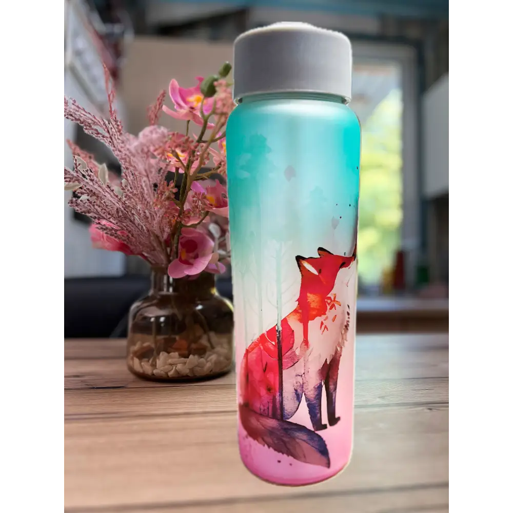 Trinkflasche Glas Fuchs personalisierbar