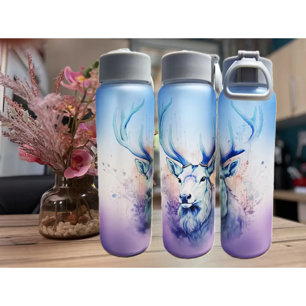 Trinkflasche Glas Hirsch personalisierbar